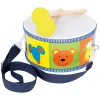 Small Foot - Houten Trommel Dieren met Stokken, 3dlg.