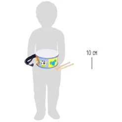 Small Foot - Houten Trommel Dieren met Stokken, 3dlg.