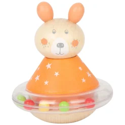 Small Foot - Houten Tuimelaar Rammelaar Beer, per stuk