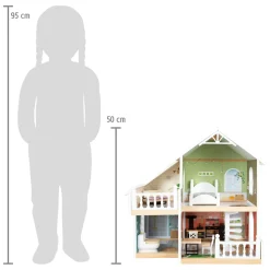 Small Foot - Houten Urban Villa Poppenhuis met Meubeltjes, 9dlg.