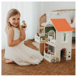 Small Foot - Houten Urban Villa Poppenhuis met Meubeltjes, 9dlg.