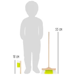 Small Foot - Houten Veegset met Bezem, 3dlg.