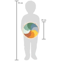 Small Foot - Houten Vormenpuzzel Safari Rond, 24st.