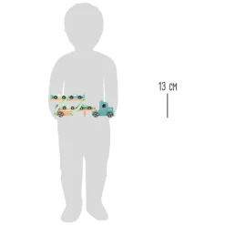 Small Foot - Houten Vrachtwagen Transporter Chicago met Auto's, 9dlg.