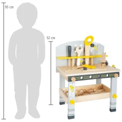 Small Foot - Houten Werkbank Compact Miniwob, 34dlg.