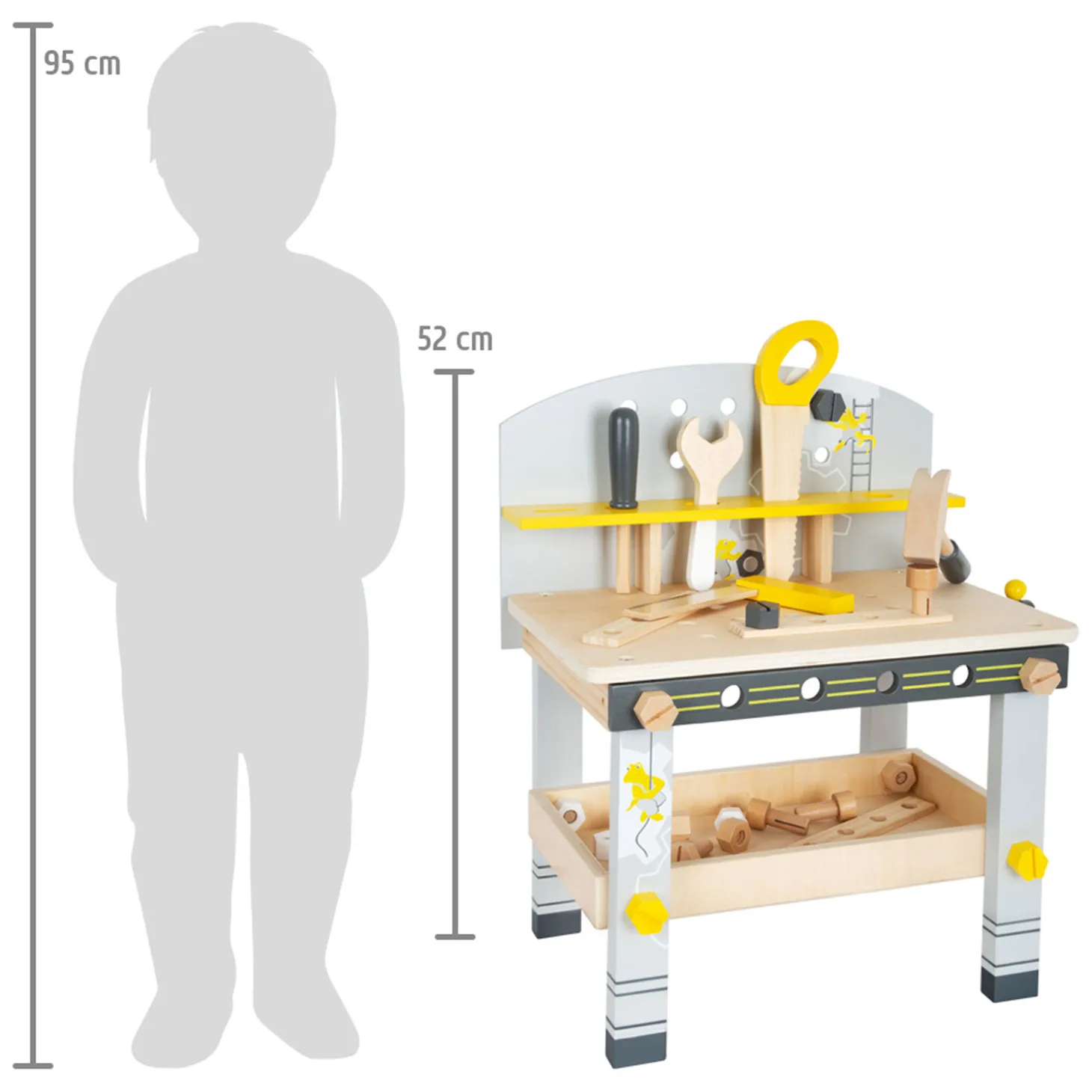 Small Foot - Houten Werkbank Compact Miniwob, 34dlg.