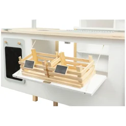 Small Foot - Houten Winkel Wit met Kassa en Lopende Band