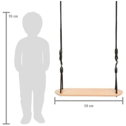 Small Foot - Houten XL Bordschommel Black Line