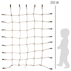 Small Foot - Klimnet met 8 Haken, 200x150cm