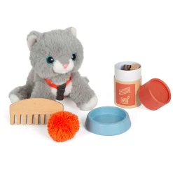Small Foot - Knuffel Kat met Draagtas en Verzorgingsset