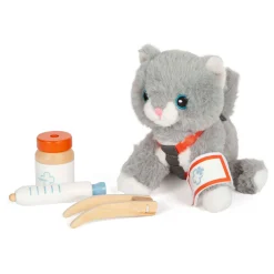 Small Foot - Knuffel Kat met Draagtas en Verzorgingsset