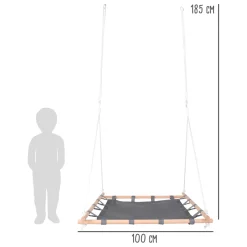 Small Foot - Nestschommel met Houten Frame, 100x100cm