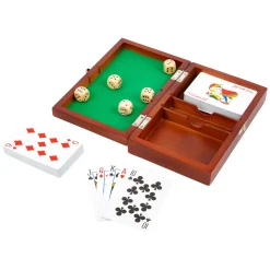 Small Foot - Speelkaarten en Dobbelspel in Houten Kist