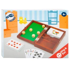 Small Foot - Speelkaarten en Dobbelspel in Houten Kist