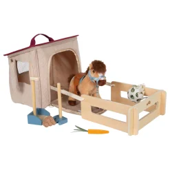 Small Foot - Speelset Paard met Stal en Accessoires in Tas