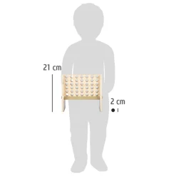 Small Foot  -  Vier op 1 lijn Hout Gouden Editie Spel
