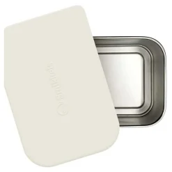 Smikkels RVS Broodtrommel met Siliconen Deksel 900ml - Wit