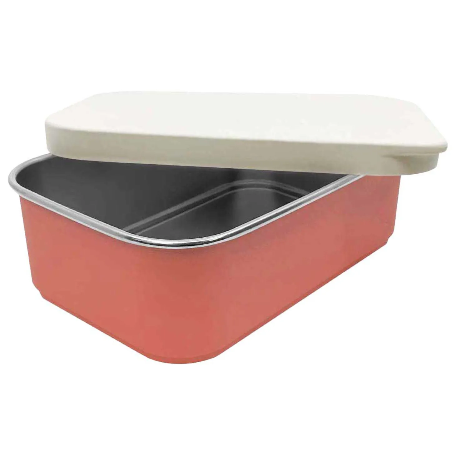 Smikkels RVS Broodtrommel met Siliconen Deksel 900ml - Roze