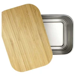 Smikkels RVS Broodtrommel met Bamboe Deksel 900ml - Blauw