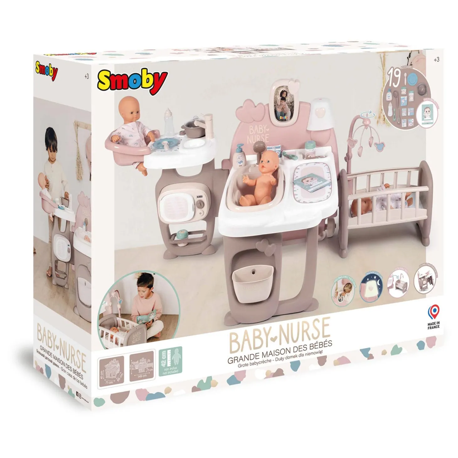 Smoby Baby Nurse Poppen Verzorgingscentrum, 23dlg.