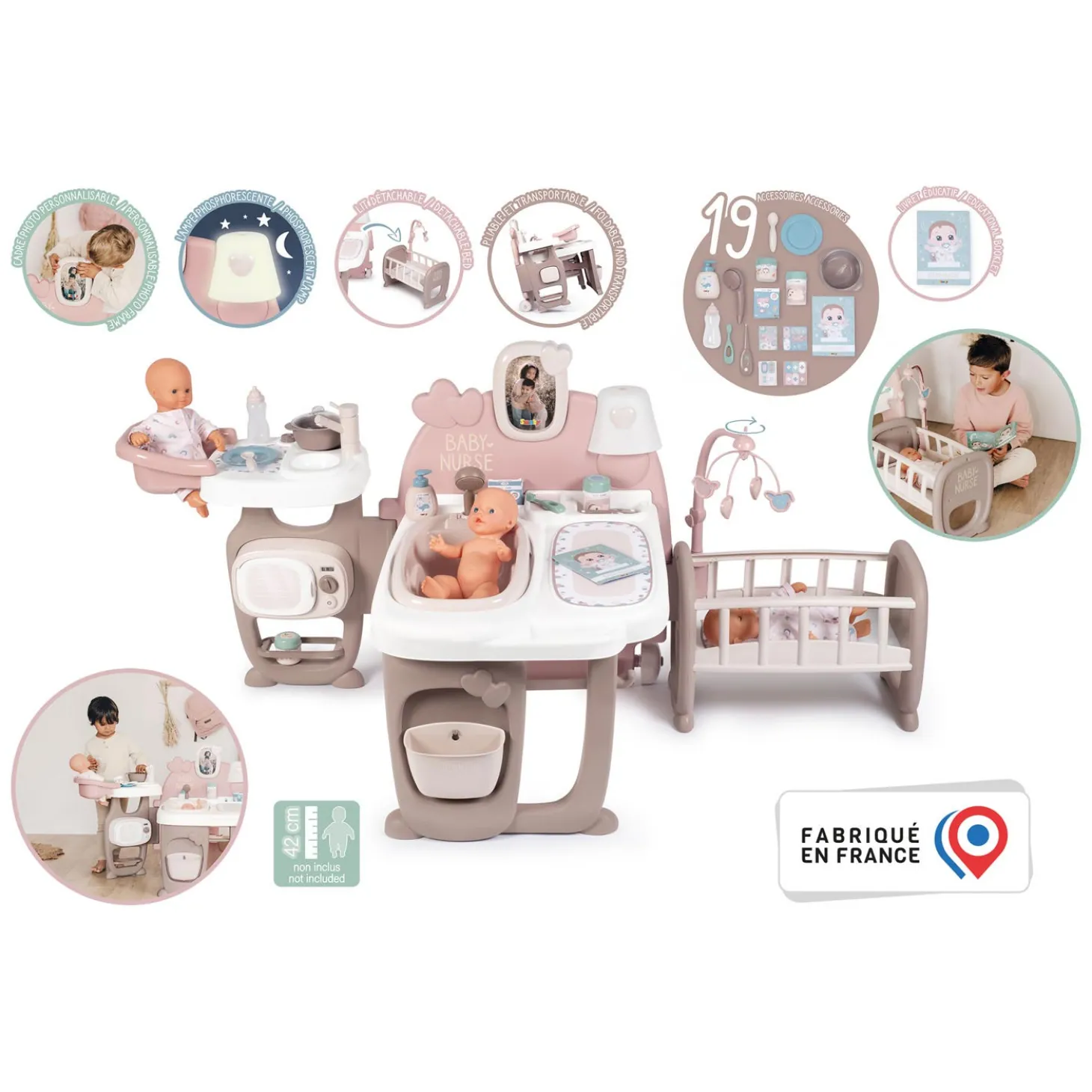 Smoby Baby Nurse Poppen Verzorgingscentrum, 23dlg.