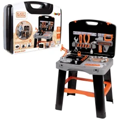 Smoby Black & Decker Bricolo Smart Werkbank Inklapbaar in Koffer, 33dlg.