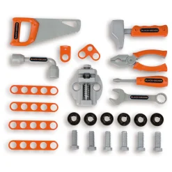 Smoby Black & Decker Bricolo Smart Werkbank Inklapbaar in Koffer, 33dlg.