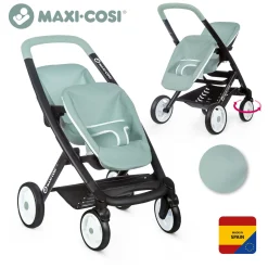 Smoby Maxi-Cosi Poppenwagen Sage voor 2 Poppen