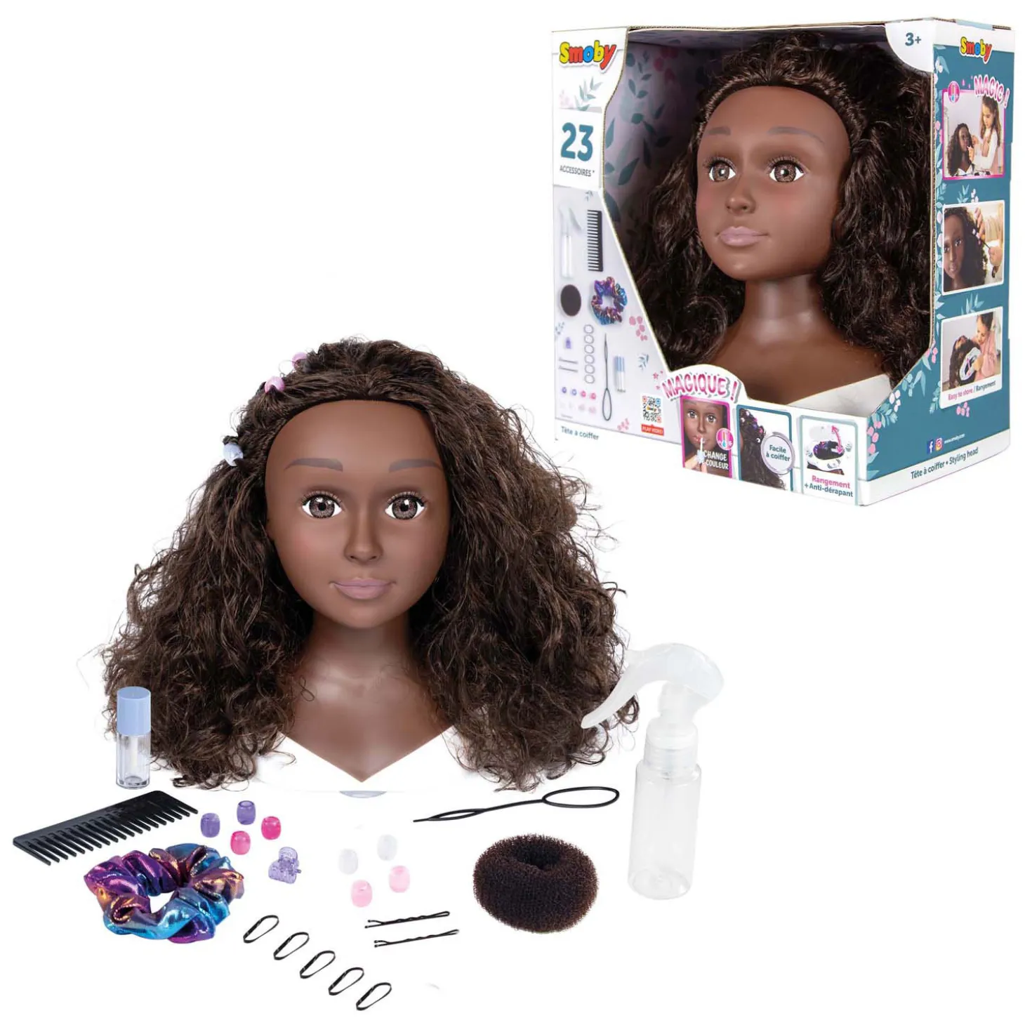 Smoby Mijn Beauty Kappop Afro met Accessoires, 23dlg.