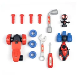 Smoby Spidey Spin Auto in Gereedschapskist, 14dlg.