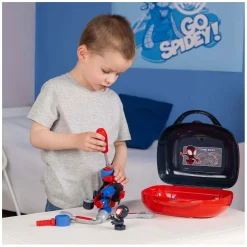 Smoby Spidey Spin Auto in Gereedschapskist, 14dlg.
