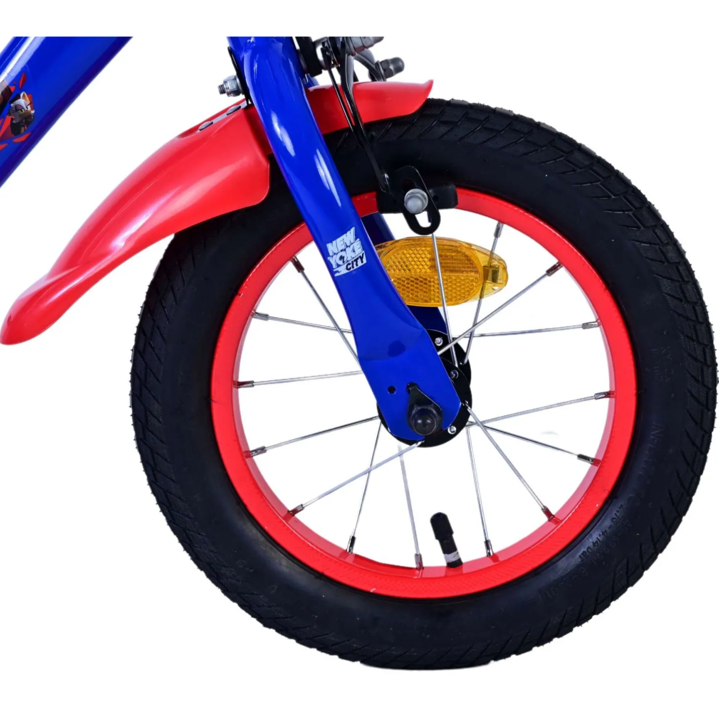 Sonic Prime Fiets - 12 inch - Blauw Rood