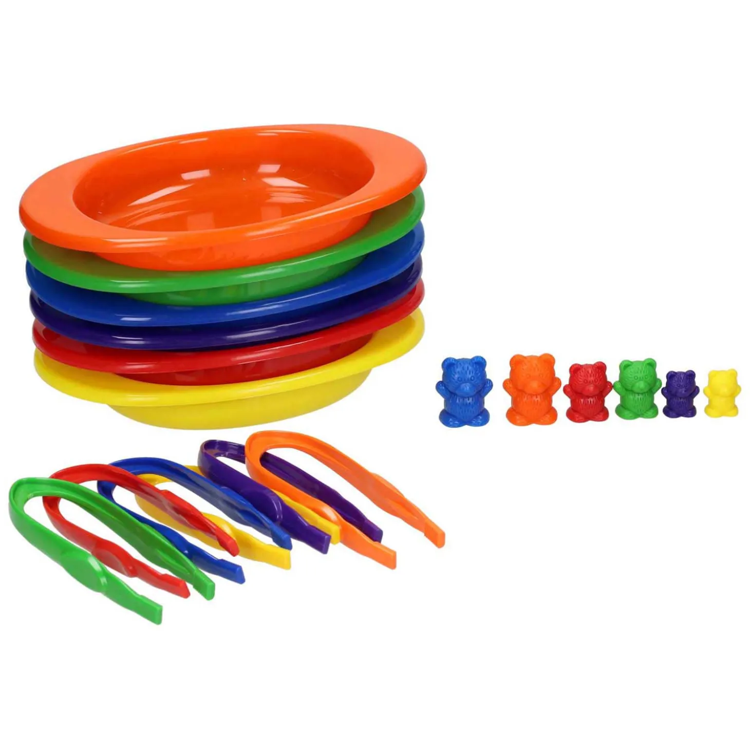 Sorteerset met 6 Gekleurde Schaaltjes