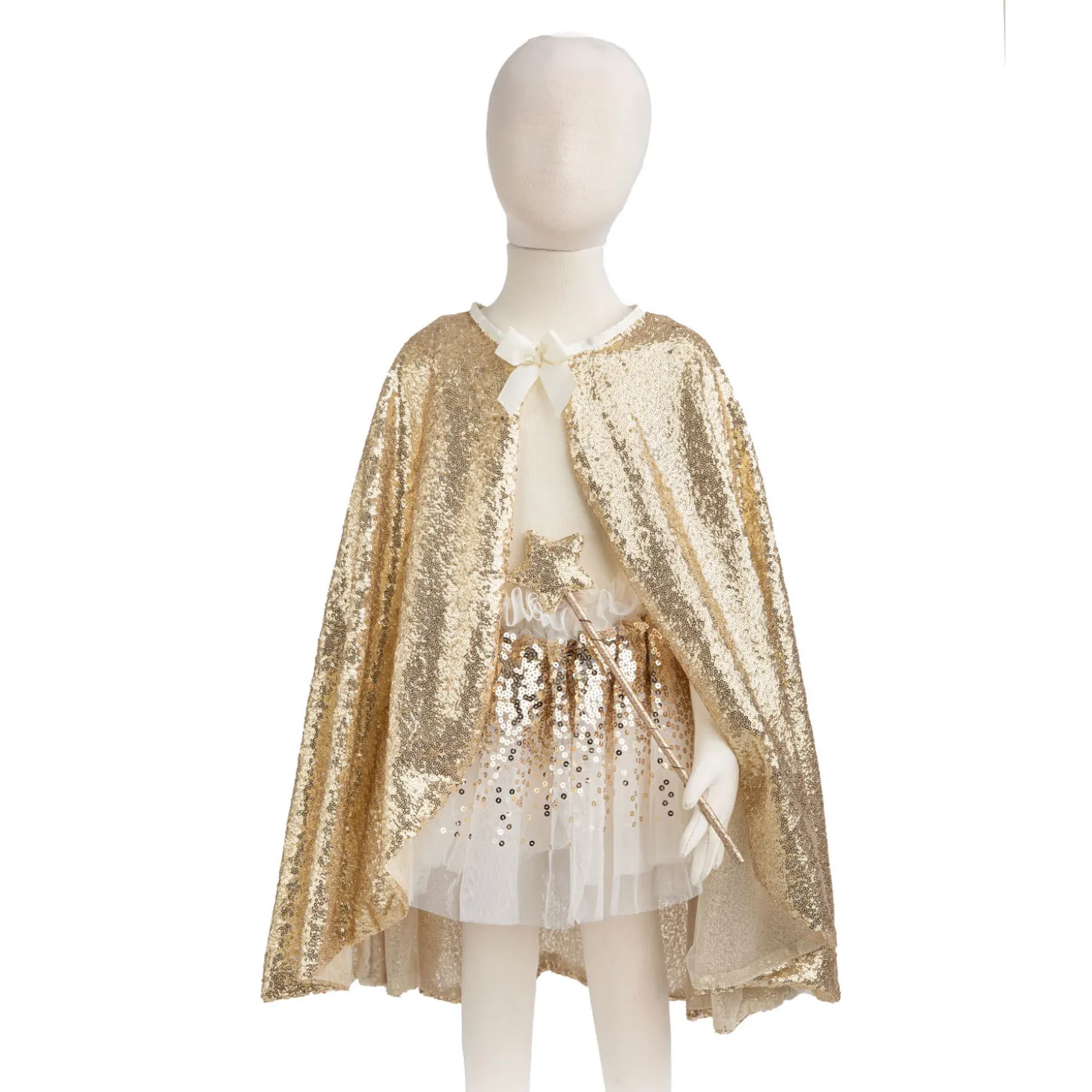 Sparkle Cape met Pailletten Goud, 4-6 jaar