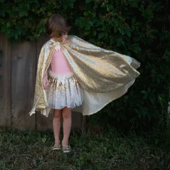 Sparkle Cape met Pailletten Goud, 4-6 jaar