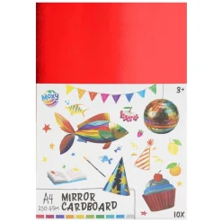 Spiegelkarton A4, 10 Vellen 10 Kleuren