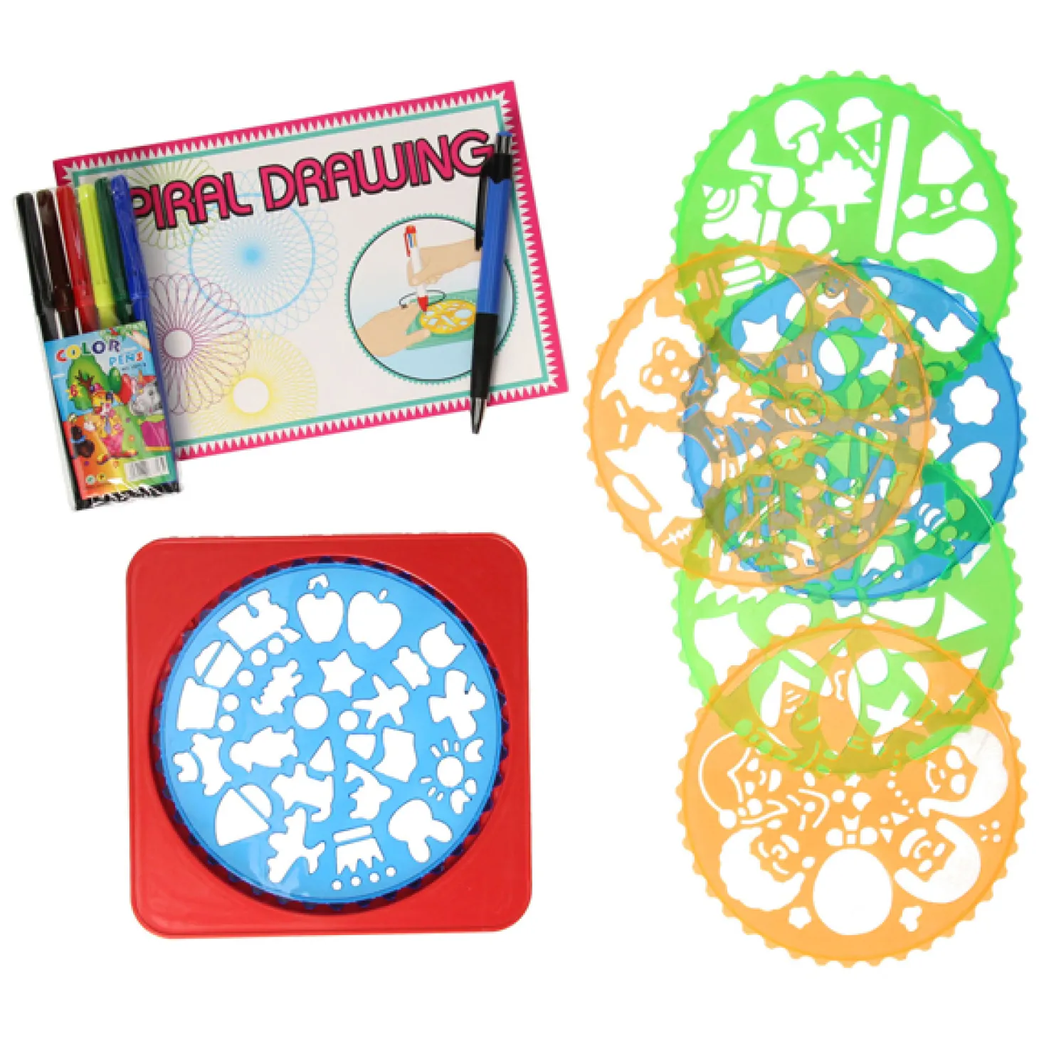 Spiraal Tekenset, 15dlg.
