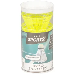 SportX Speed Badminton Shuttles in Koker 3st.