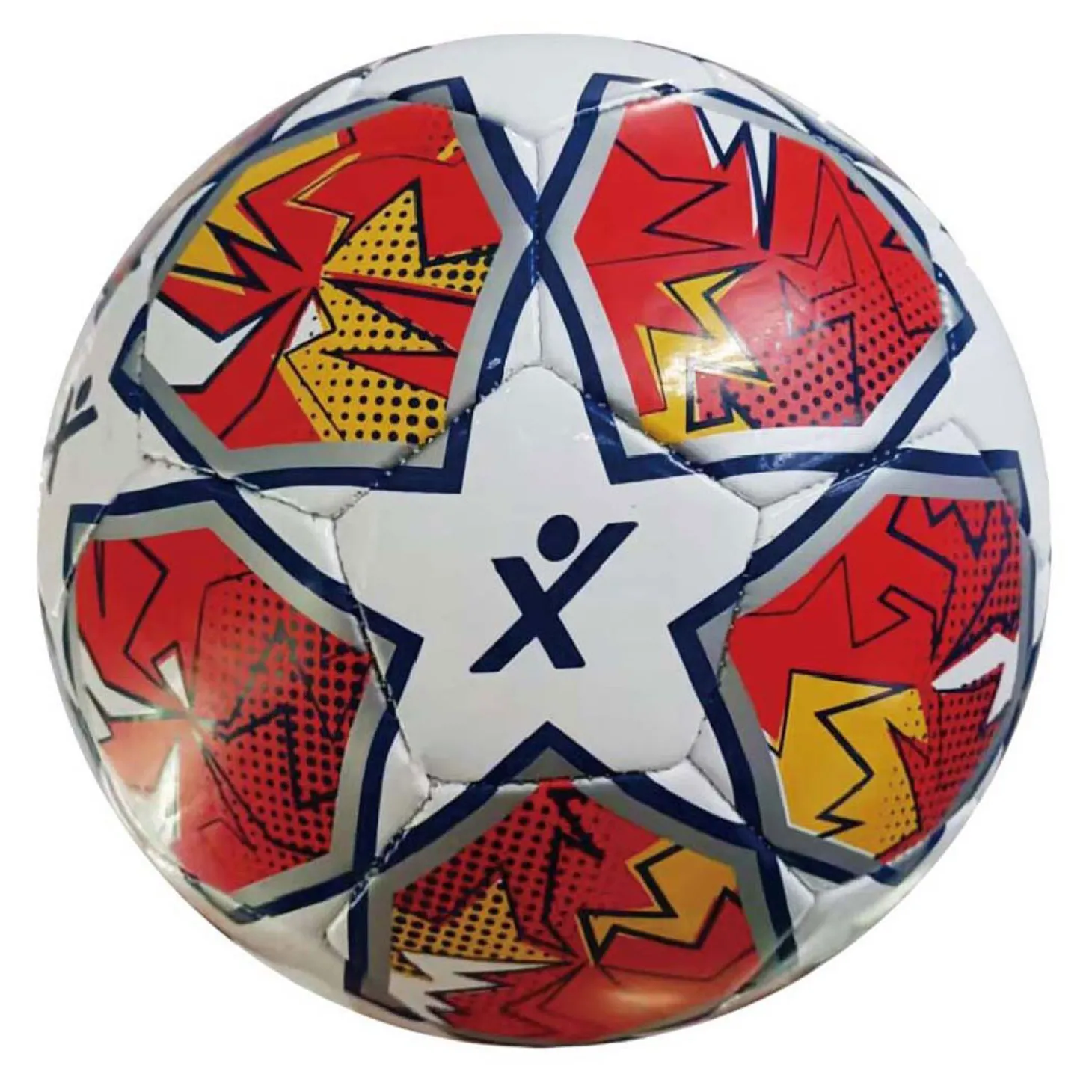 SportX voetbal Champion Rood Geel 330-350gr, 21cm