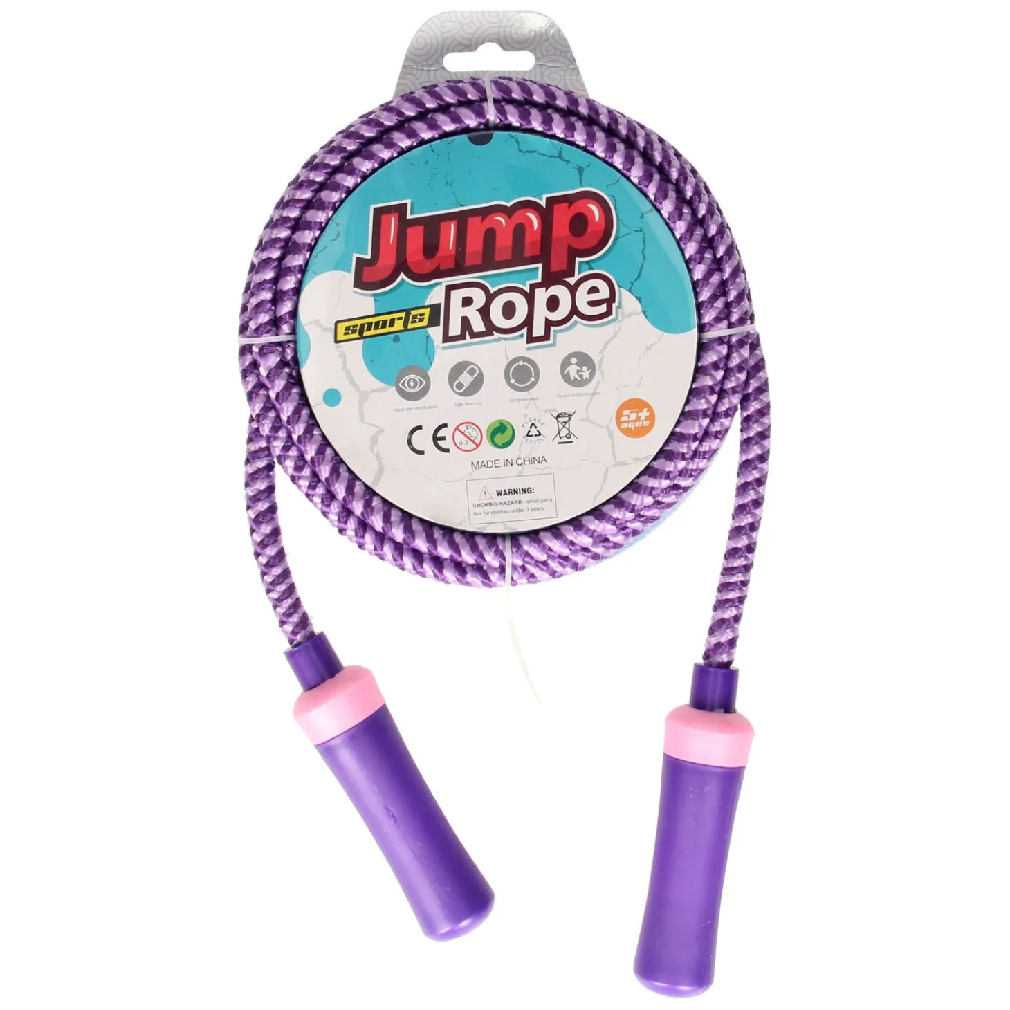 Springtouw Kleur Gestreept, 200cm