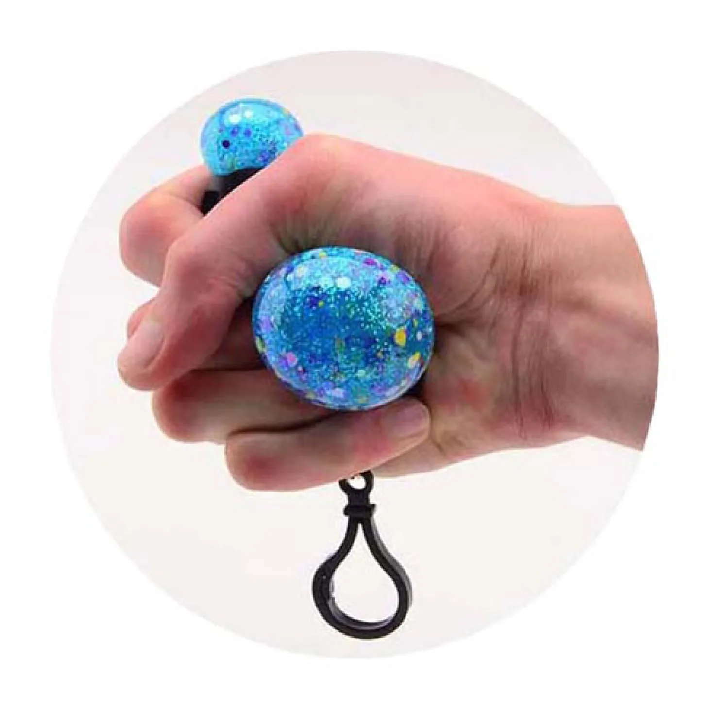 Squeeze Glitter Bal met Haak