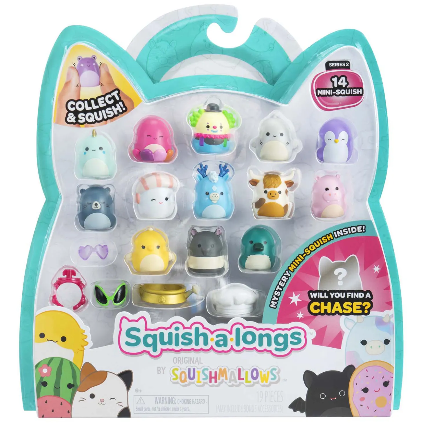 Squishmallows - Squish-a-longs Speelfiguren, 14dlg.