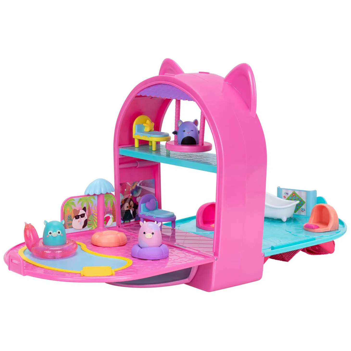 Squishmallows - Squish-a-longs Onderweg Speelset Feest