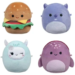 Squishmallows Knuffel Pluche Micromallows - Carl, Yollie, Javari, Tudor, 4-pack