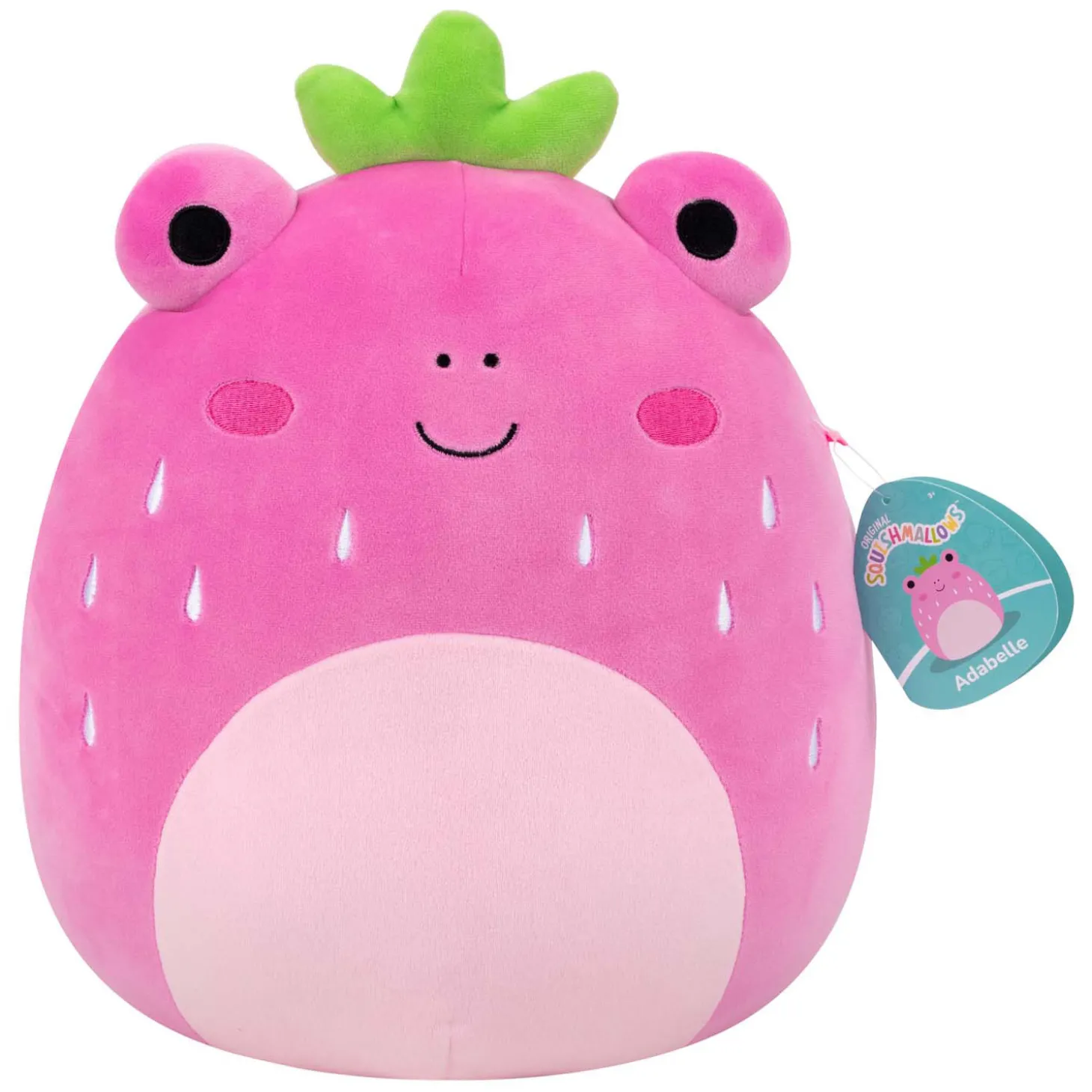 Squishmallows Knuffel Pluche - Adabelle the Pink Strawberry Frog - 30cm