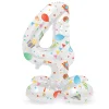 Staande Folieballon Joyful Party Cijfer 4 -72cm