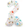 Staande Folieballon Joyful Party Cijfer 2 -72cm
