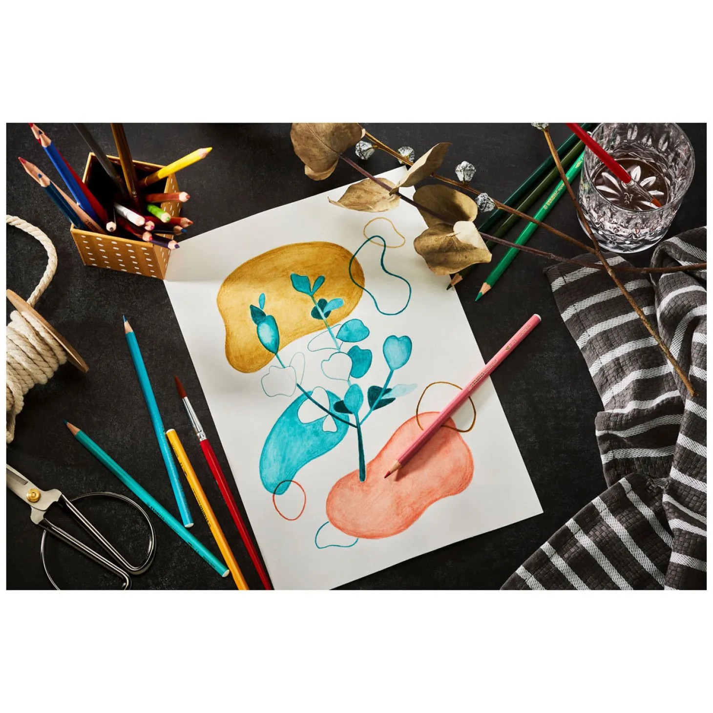 STABILO Aquacolor - Aquarel Kleurpotlood - ARTY - Set 12 St.