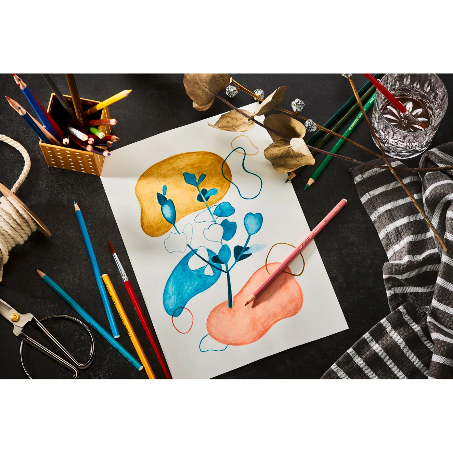 STABILO Aquacolor - Aquarel Kleurpotlood - Metalen Set 36 St.