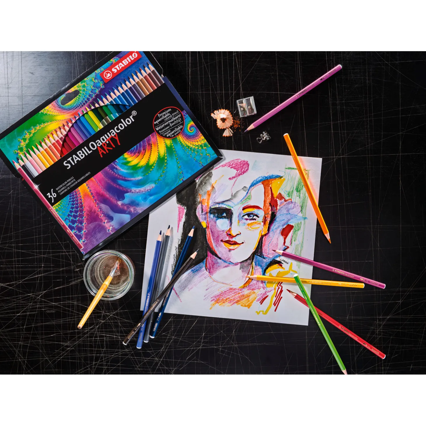 STABILO Aquacolor - Aquarel Kleurpotlood - Metalen Set 36 St.